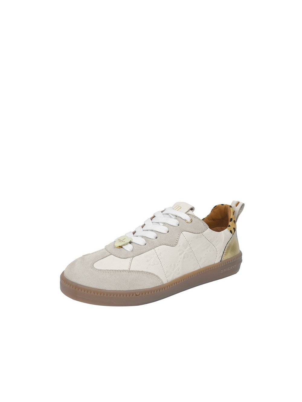 Crickit Sneaker Damen Leder beige bedruckt, 42