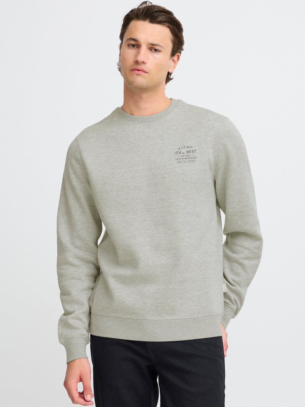 BLEND Sweatshirt Herren grau, M