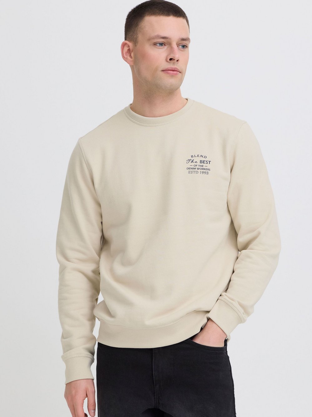 BLEND Sweatshirt Herren beige, L