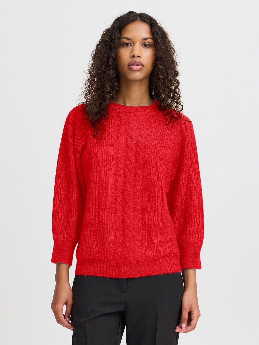 Ichi Strickpullover Damen rot, XXL