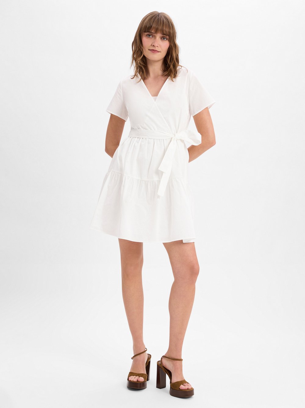 HUGO Freizeitkleid Damen Baumwolle weiß, 38