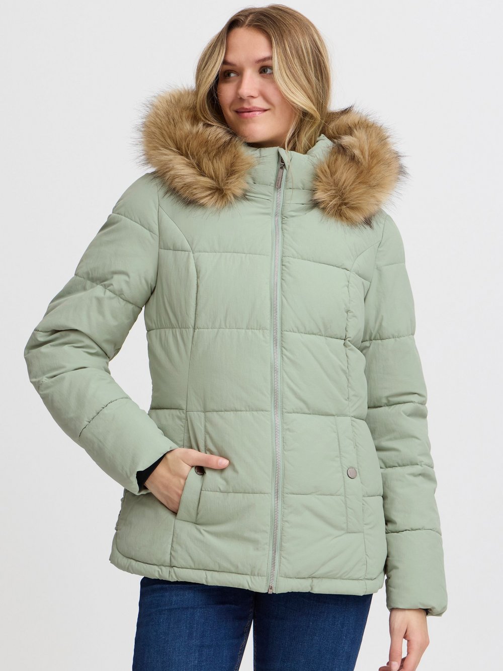 fransa Winterjacke Damen grün, XL