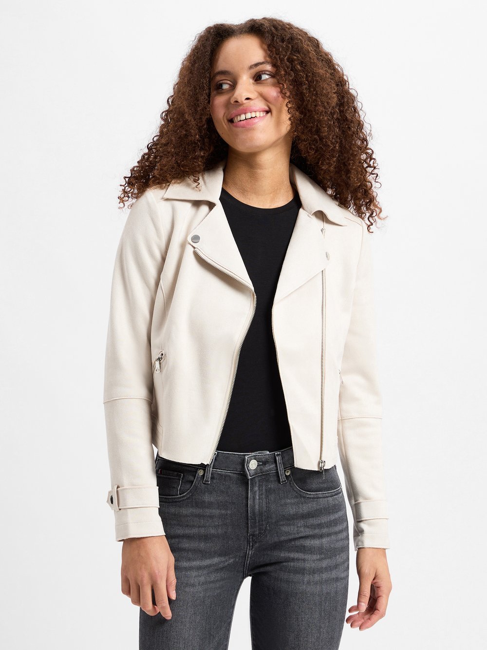 zero Lederjacke Damen weiß, 44