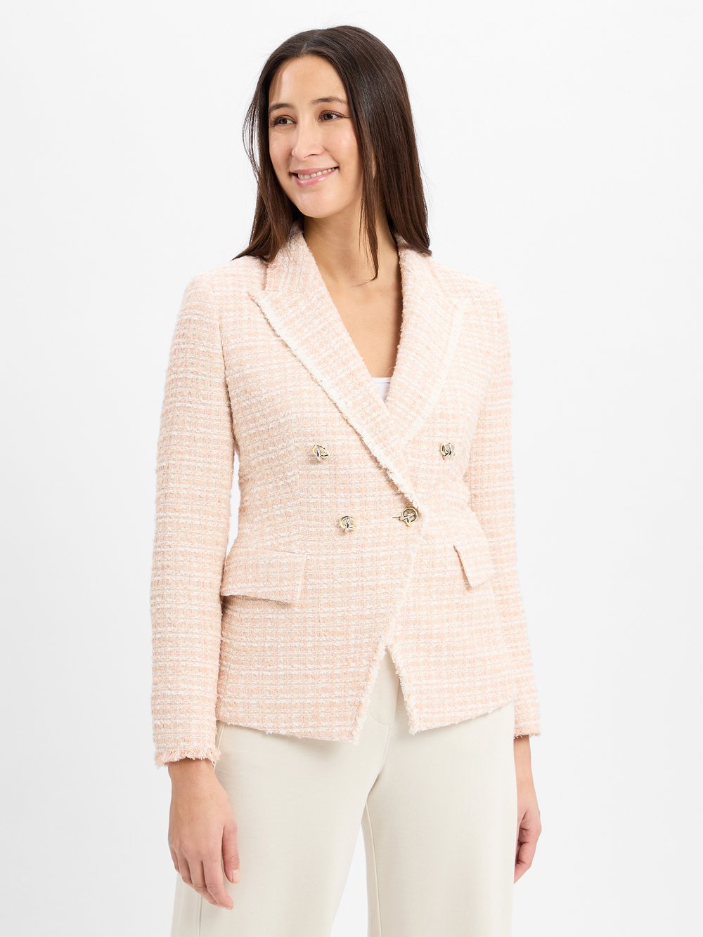 BOSS Blazer Damen Baumwolle rosa strukturiert, 40