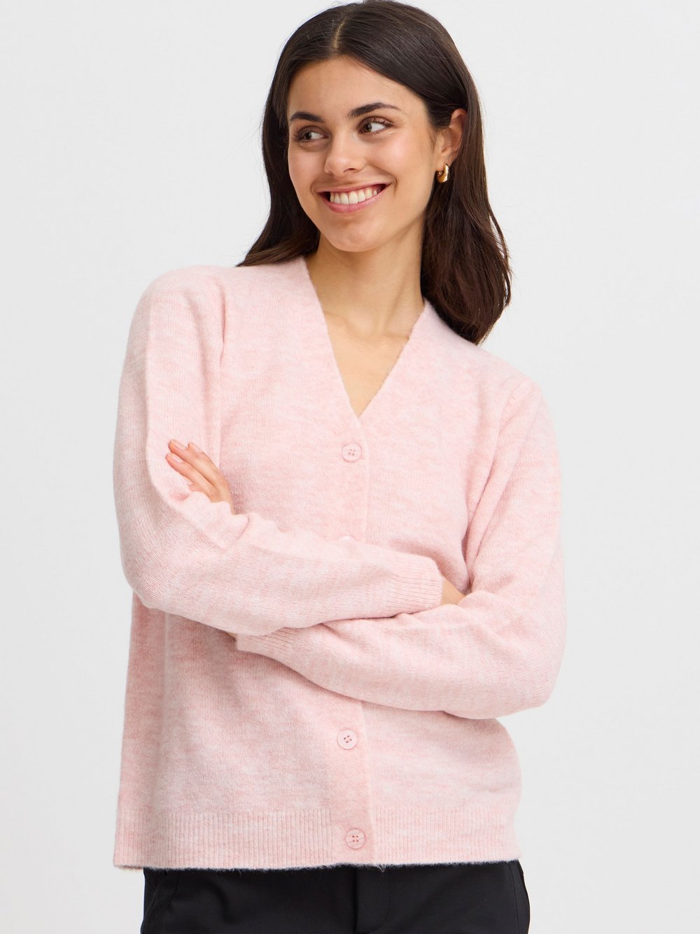 fransa Strickpullover Damen rosa, L