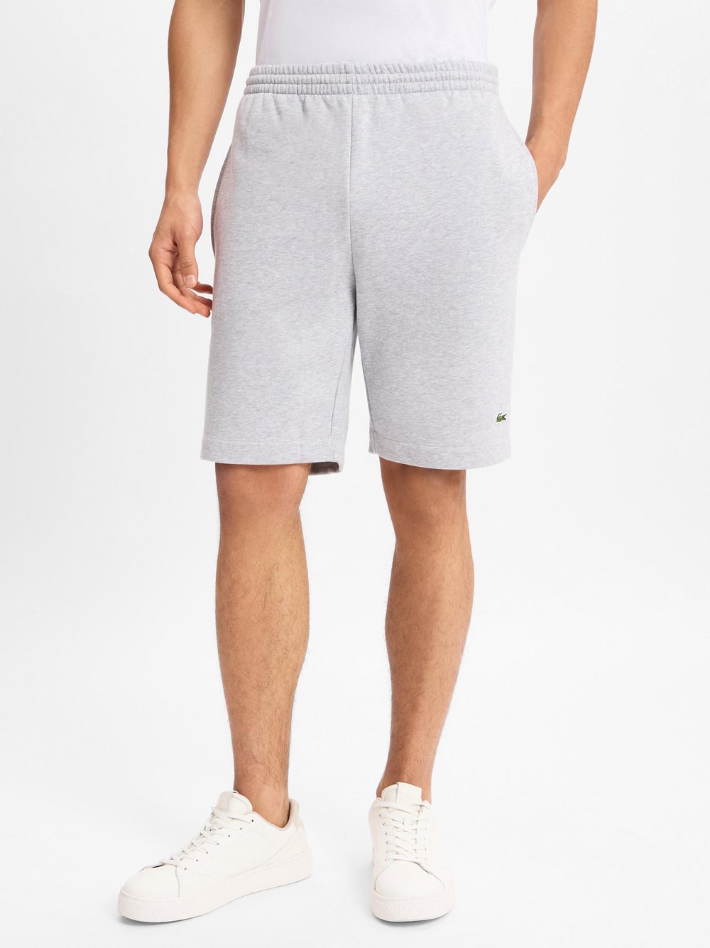 Lacoste Sweat-Shorts Herren Baumwolle grau, 4