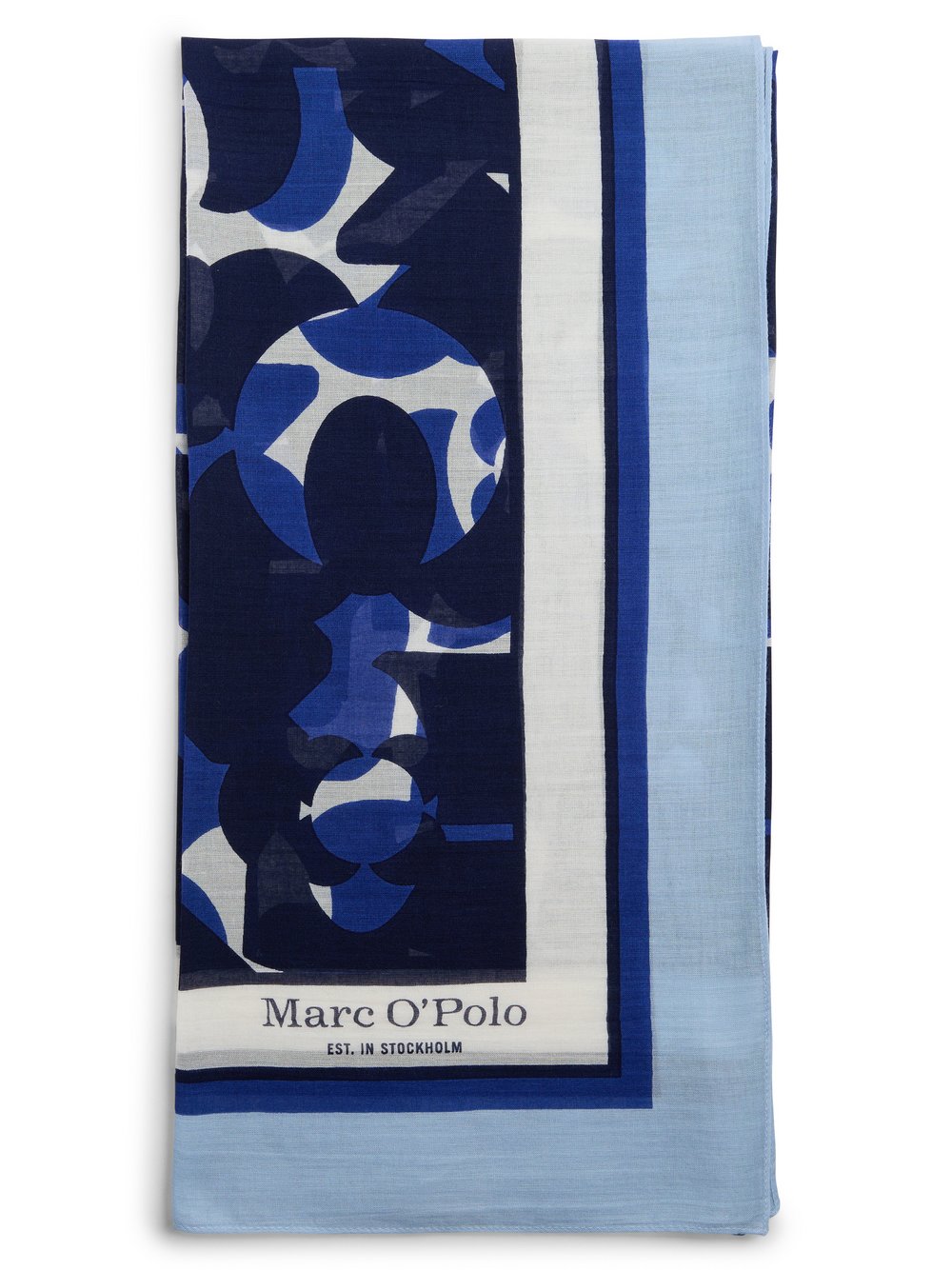 Marc O'Polo Tuch Damen Modal blau gemustert, ONE SIZE