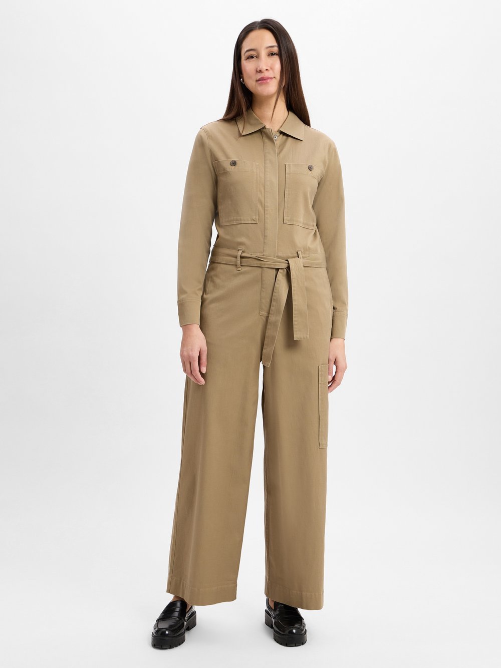 Marc O'Polo Cargo-Jumpsuit Damen Lyocell beige, 40