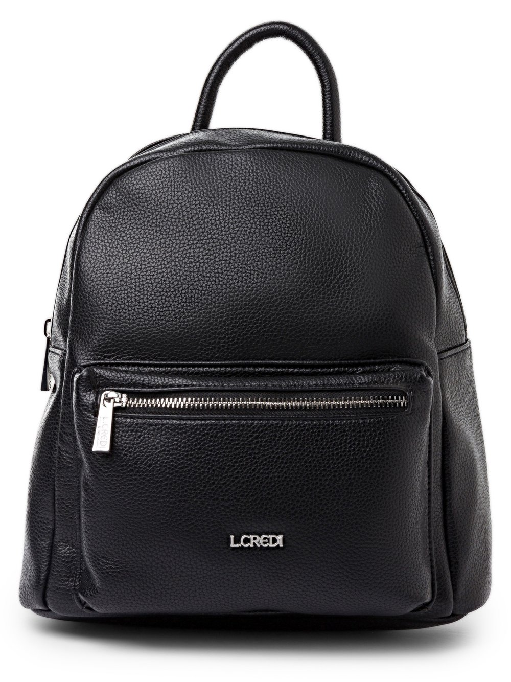 L.Credi Rucksack Damen Kunstleder schwarz strukturiert, ONE SIZE