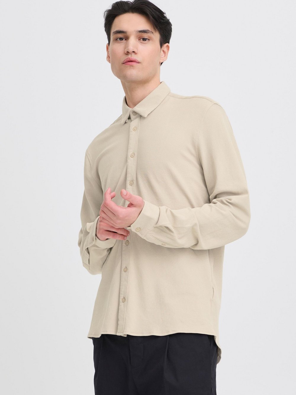 Thumbnail - CASUAL FRIDAY Hemd Herren Slim Fit Baumwolle beige, L