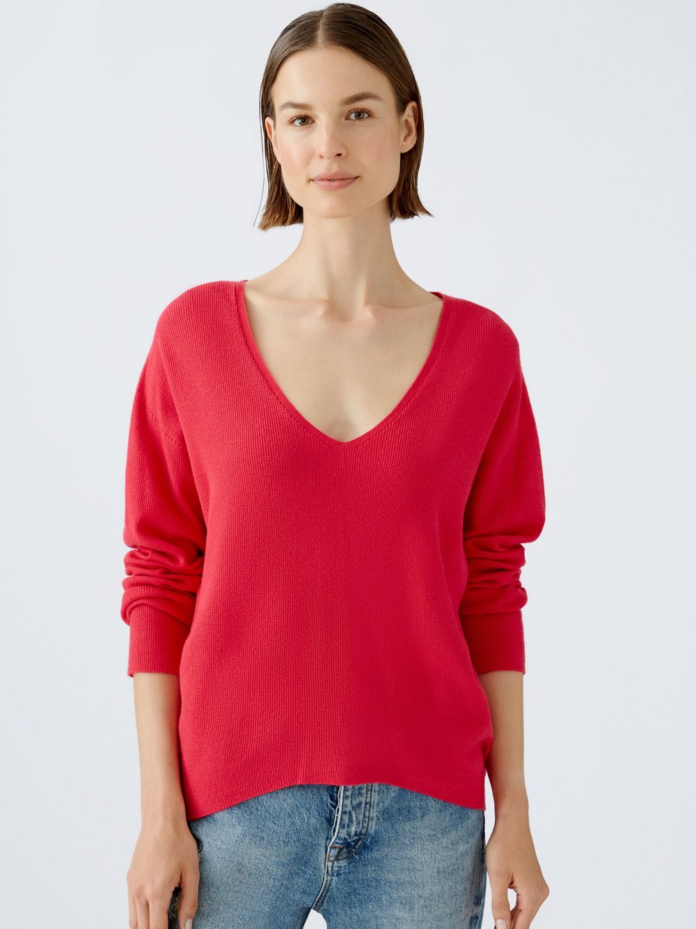 Oui Pullover Damen Viskose rot, 38