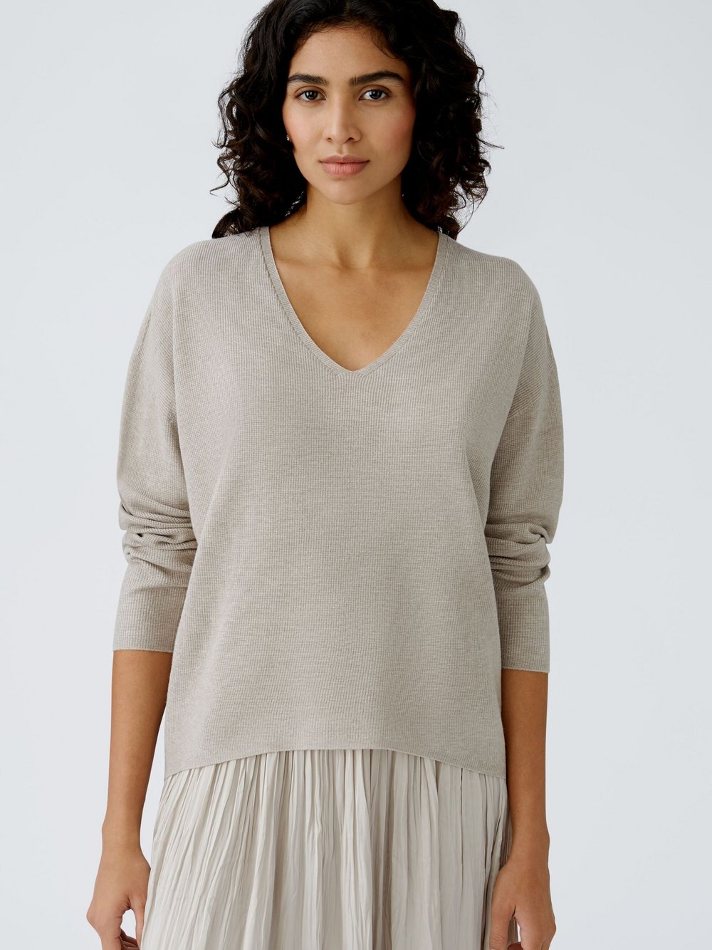 Oui Pullover Damen Viskose braun, 38