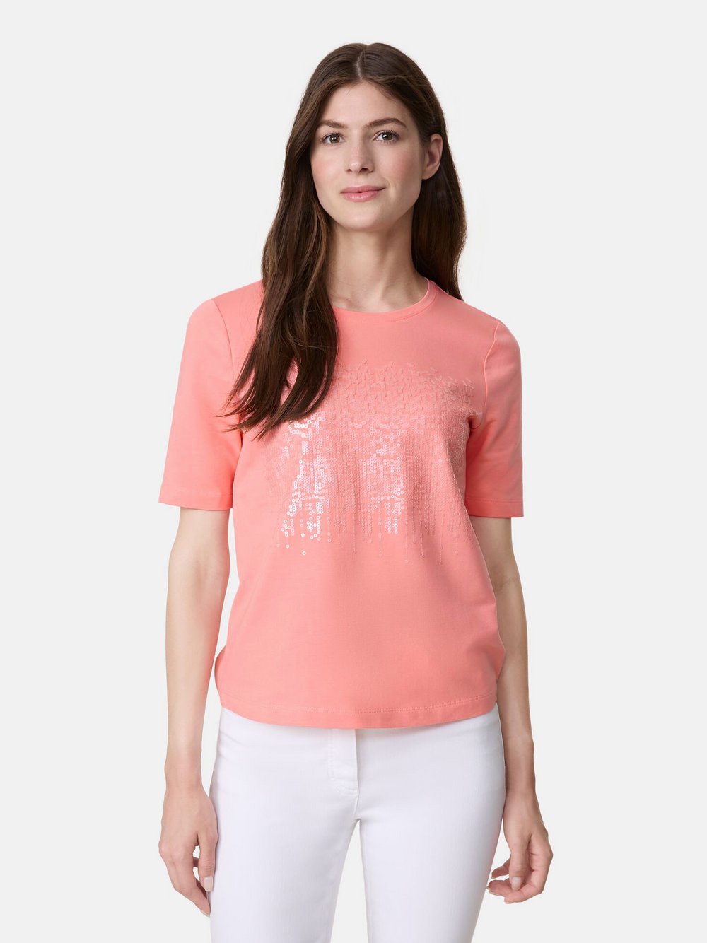 Gerry Weber T-Shirt Damen Baumwolle rosa bedruckt, 34