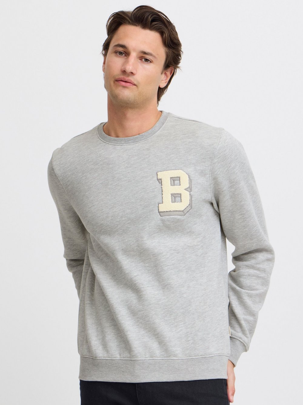 BLEND Sweatshirt Herren Baumwolle grau bedruckt, XL