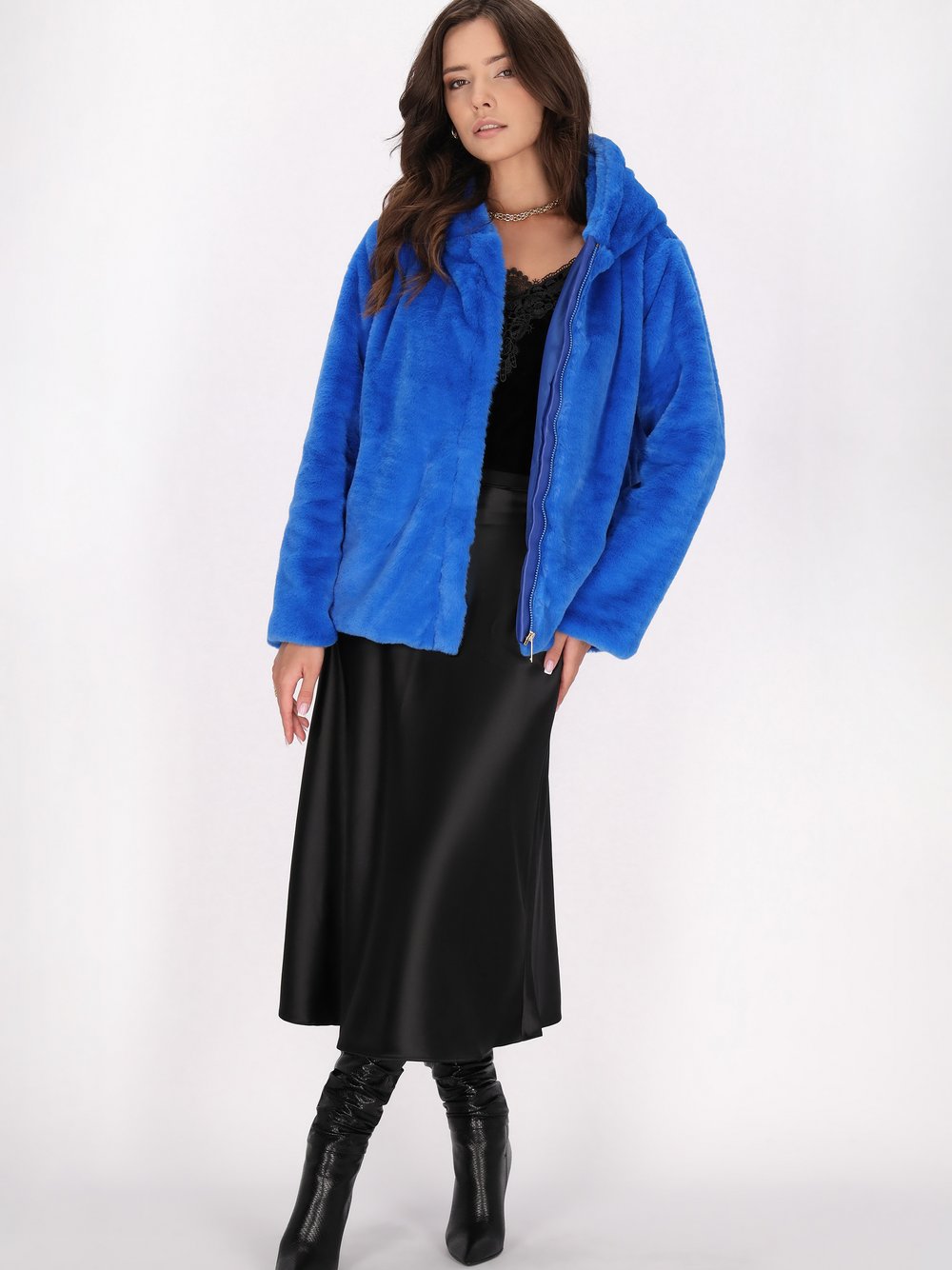 Faina Jacke Damen blau, M