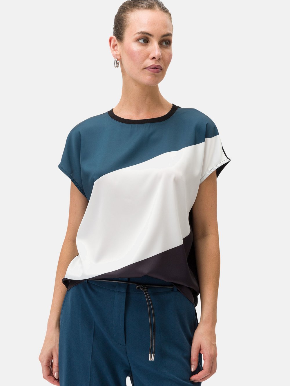 zero Satinshirt Damen mehrfarbig gemustert, 38