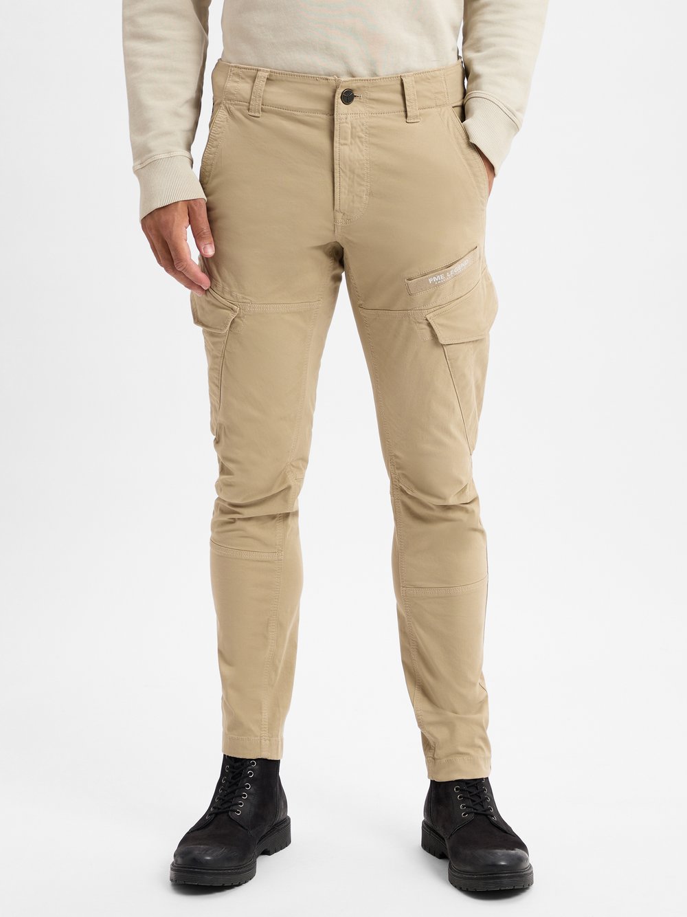 PME Legend Cargohose Herren Baumwolle beige, 36-30