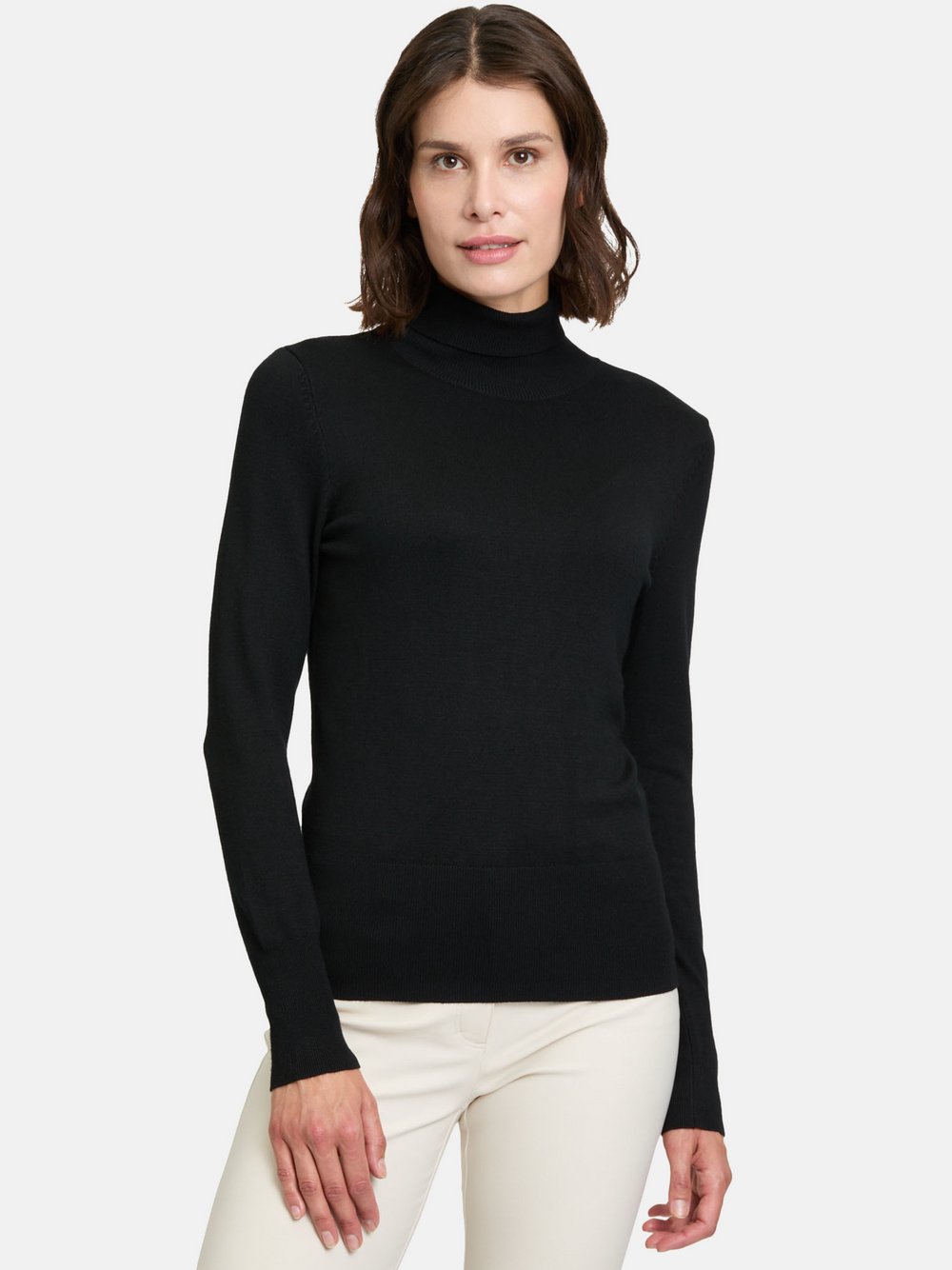 Betty Barclay Rollkragenpullover Damen Viskose schwarz, 38