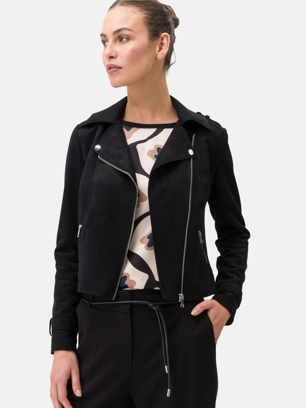 zero Bikerjacke Damen schwarz, 42