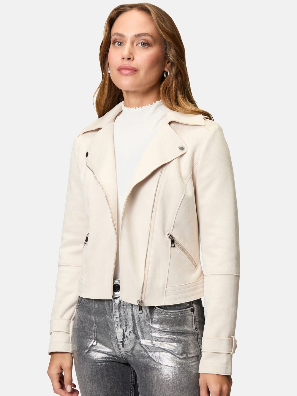 zero Bikerjacke Damen beige, 40