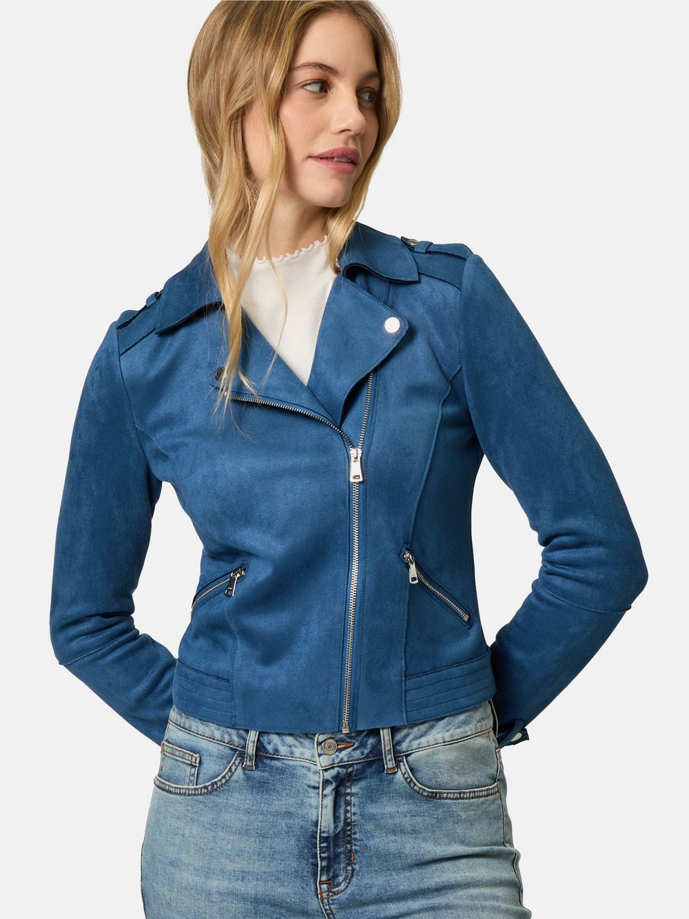 zero Bikerjacke Damen blau, 34