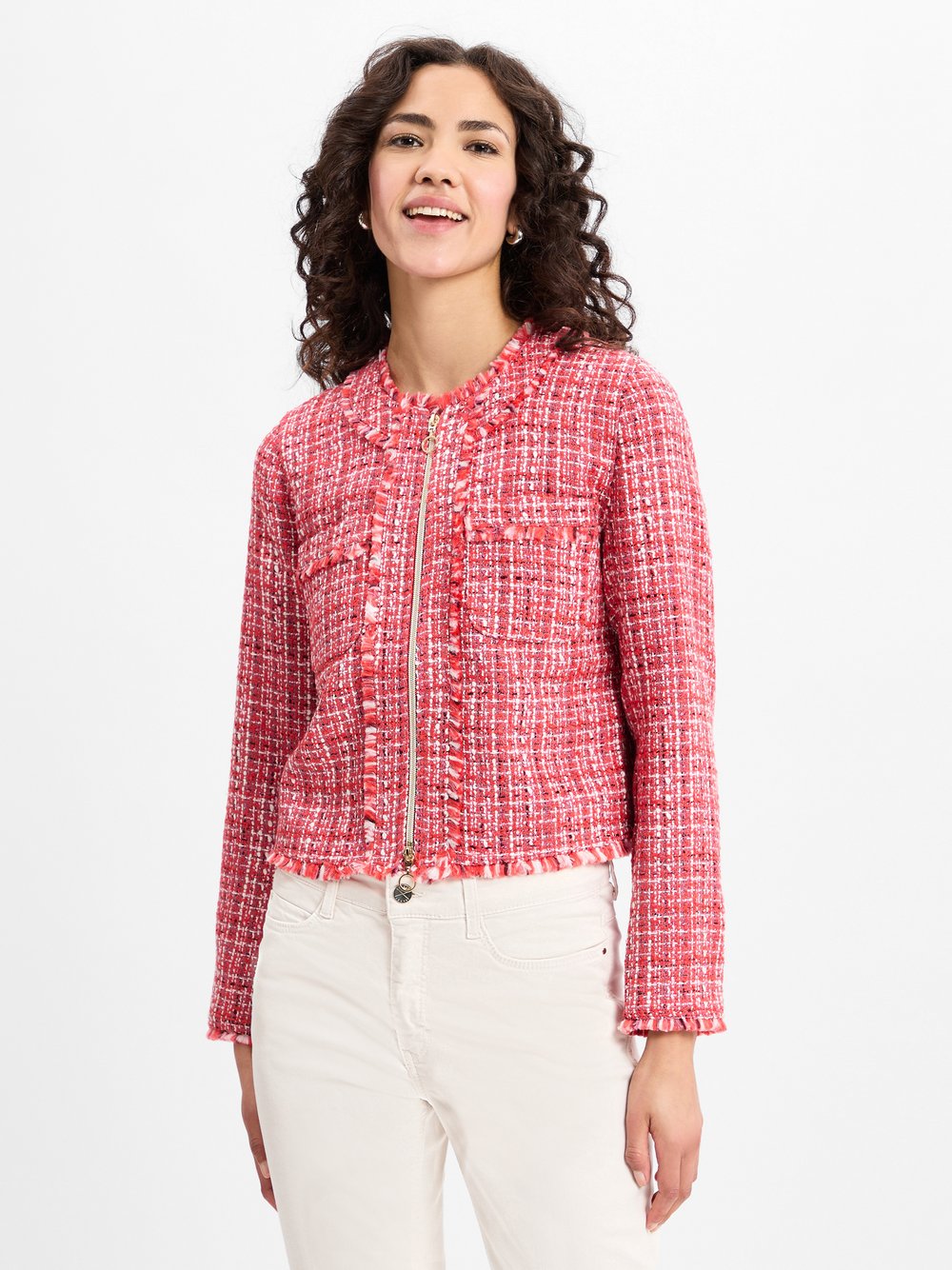 Betty Barclay Blazer Damen Baumwolle rot strukturiert, 44