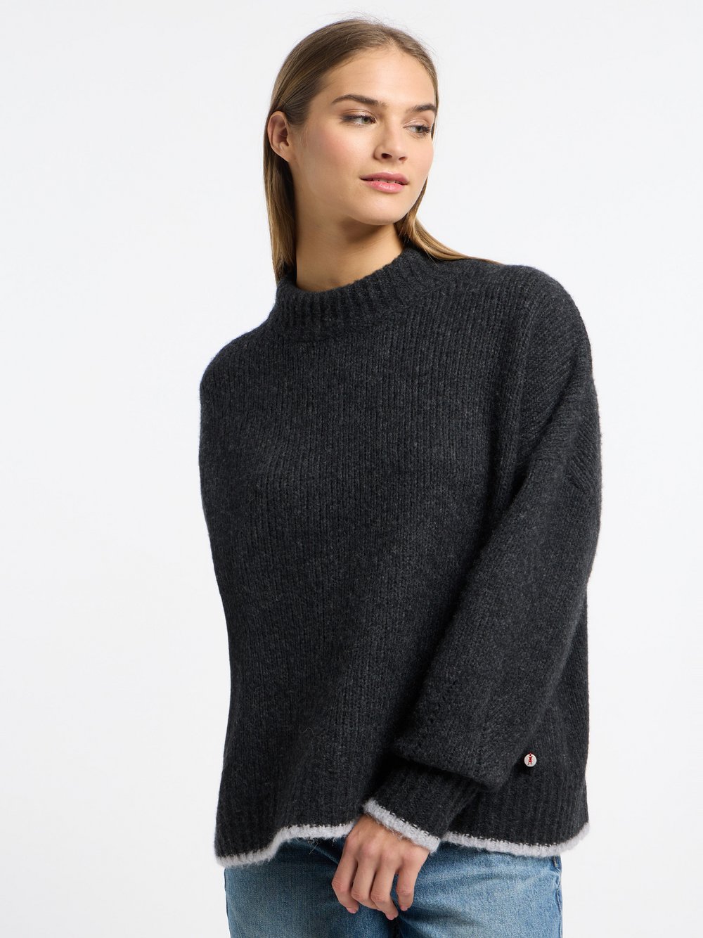 Frieda & Freddies Strickpullover Damen Wolle mehrfarbig gemustert, 42