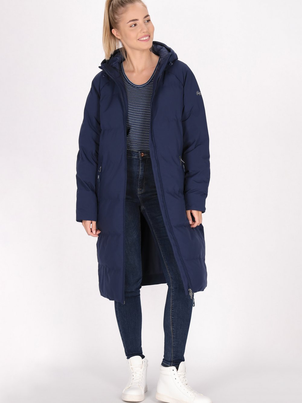 Schmuddelwedda Wintermantel Damen blau, M