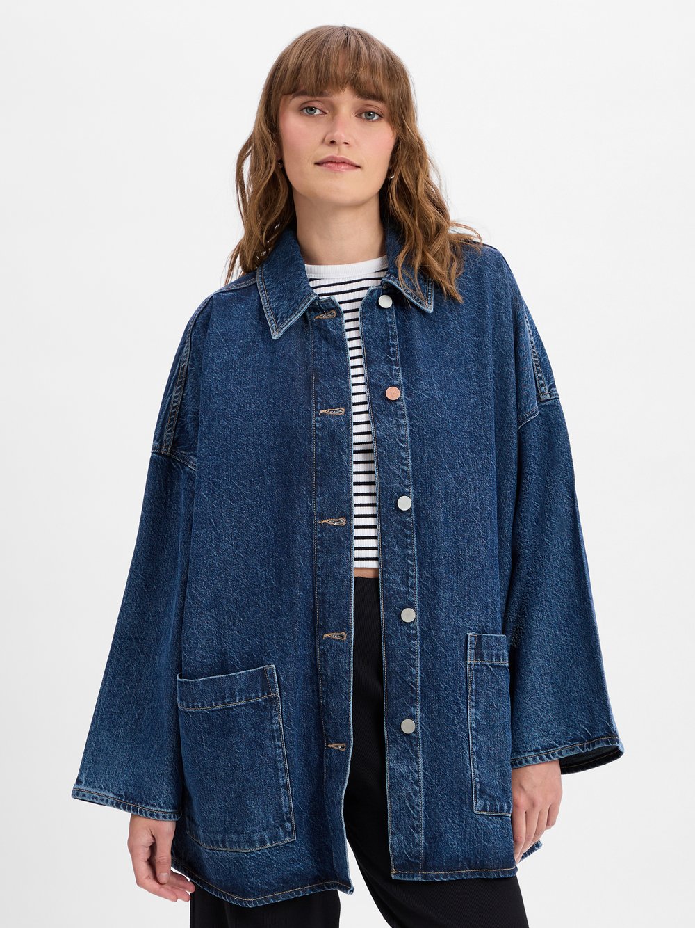 ARMEDANGELS Jeansjacke Damen Lyocell blau, L/XL