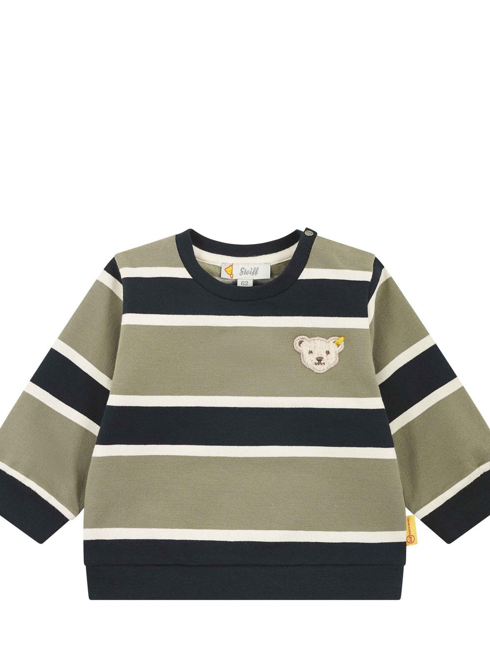 Steiff Sweatshirt Jungen Baumwolle mehrfarbig gestreift, 56