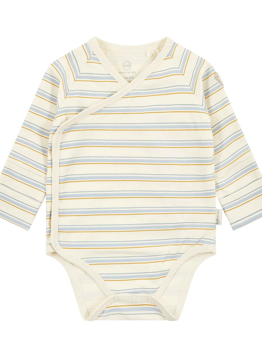 Steiff Wickelbody  Jungen Baumwolle beige gestreift, 74