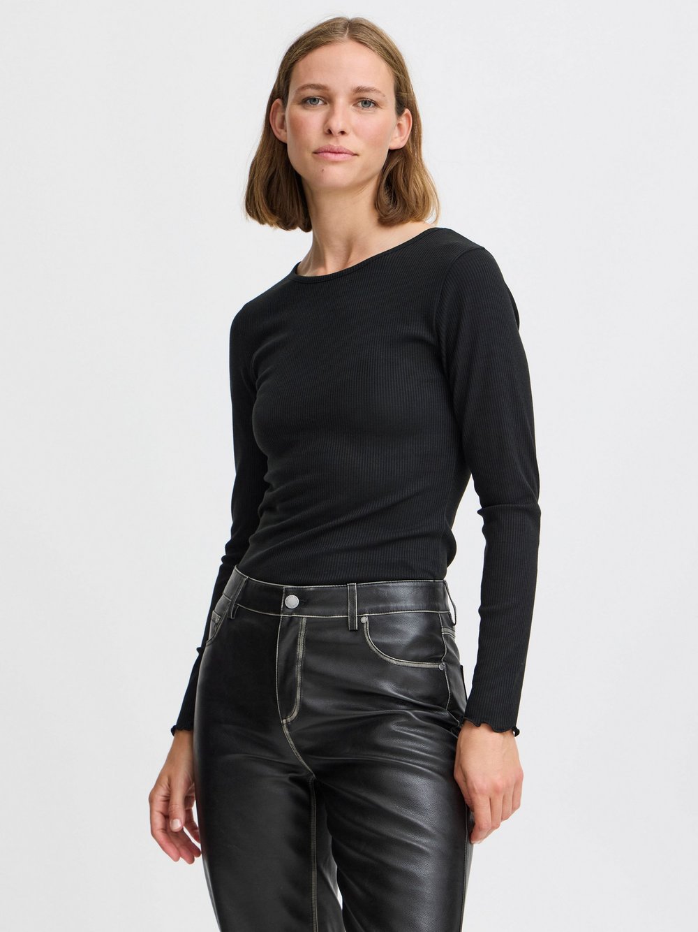 B.Young Longsleeve Damen schwarz, S