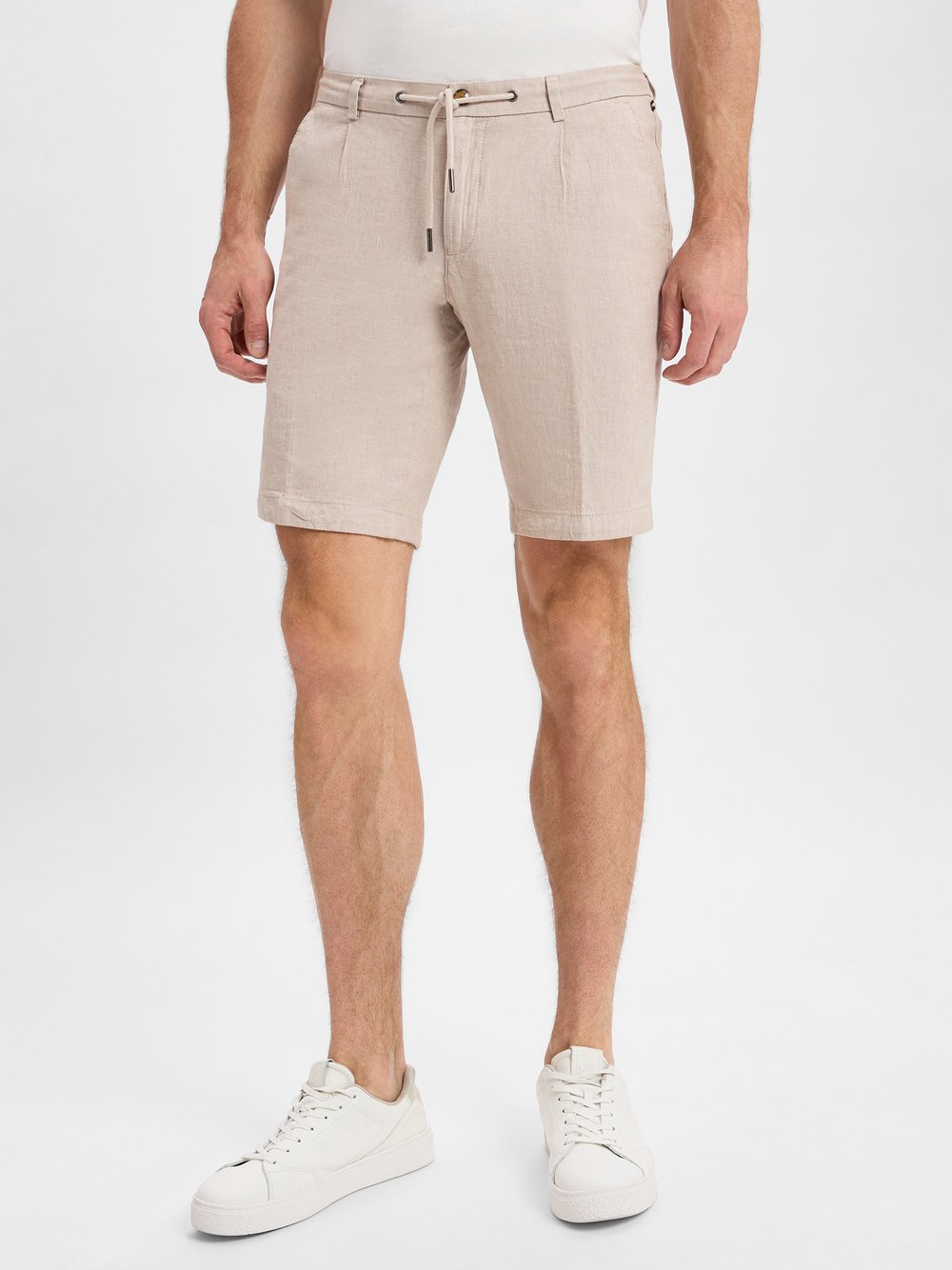 Thumbnail - Bugatti Shorts mit Leinen-Anteil Herren Baumwolle beige, 52