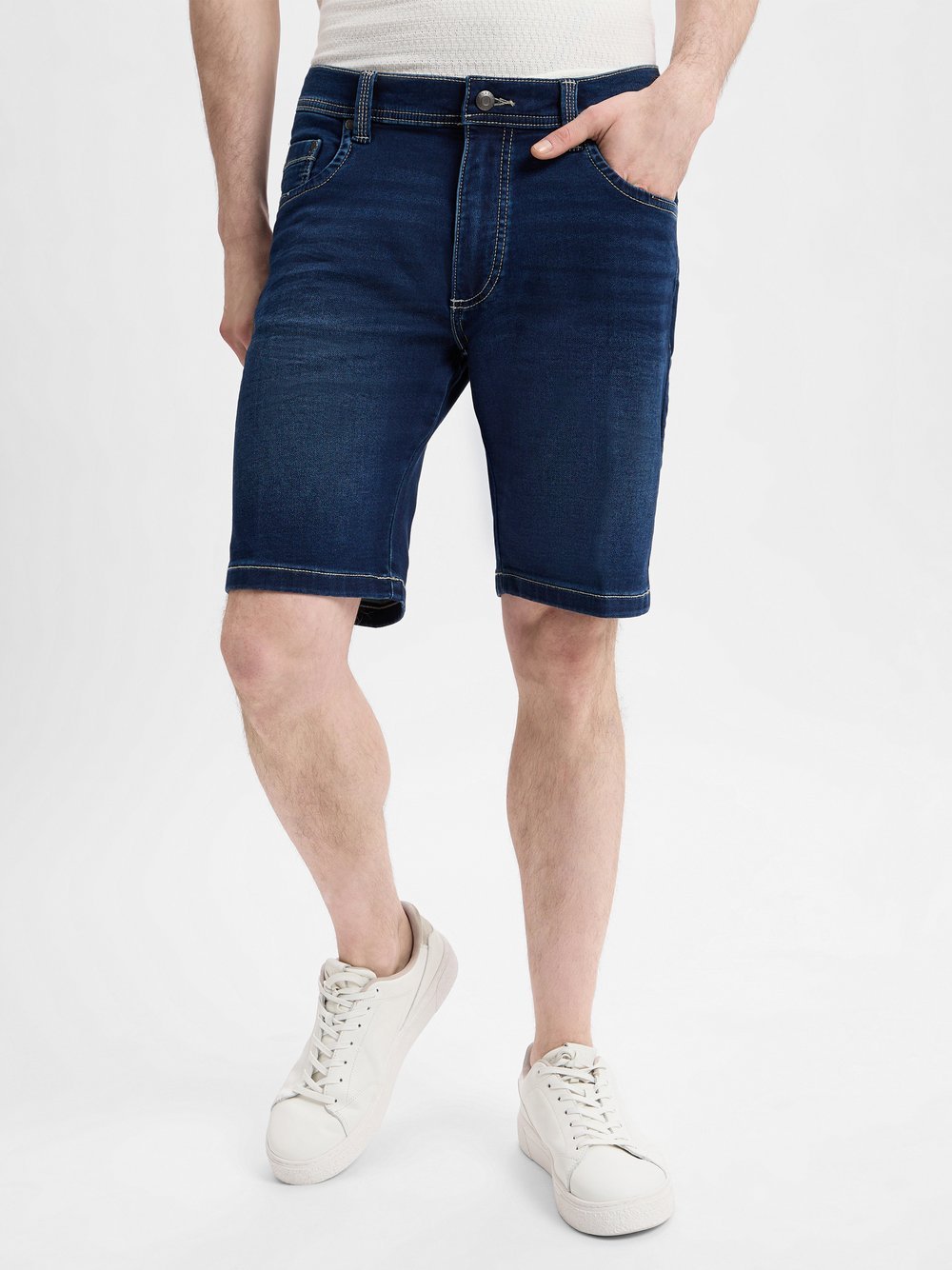 Bugatti Bermuda Herren Baumwolle blau, 54