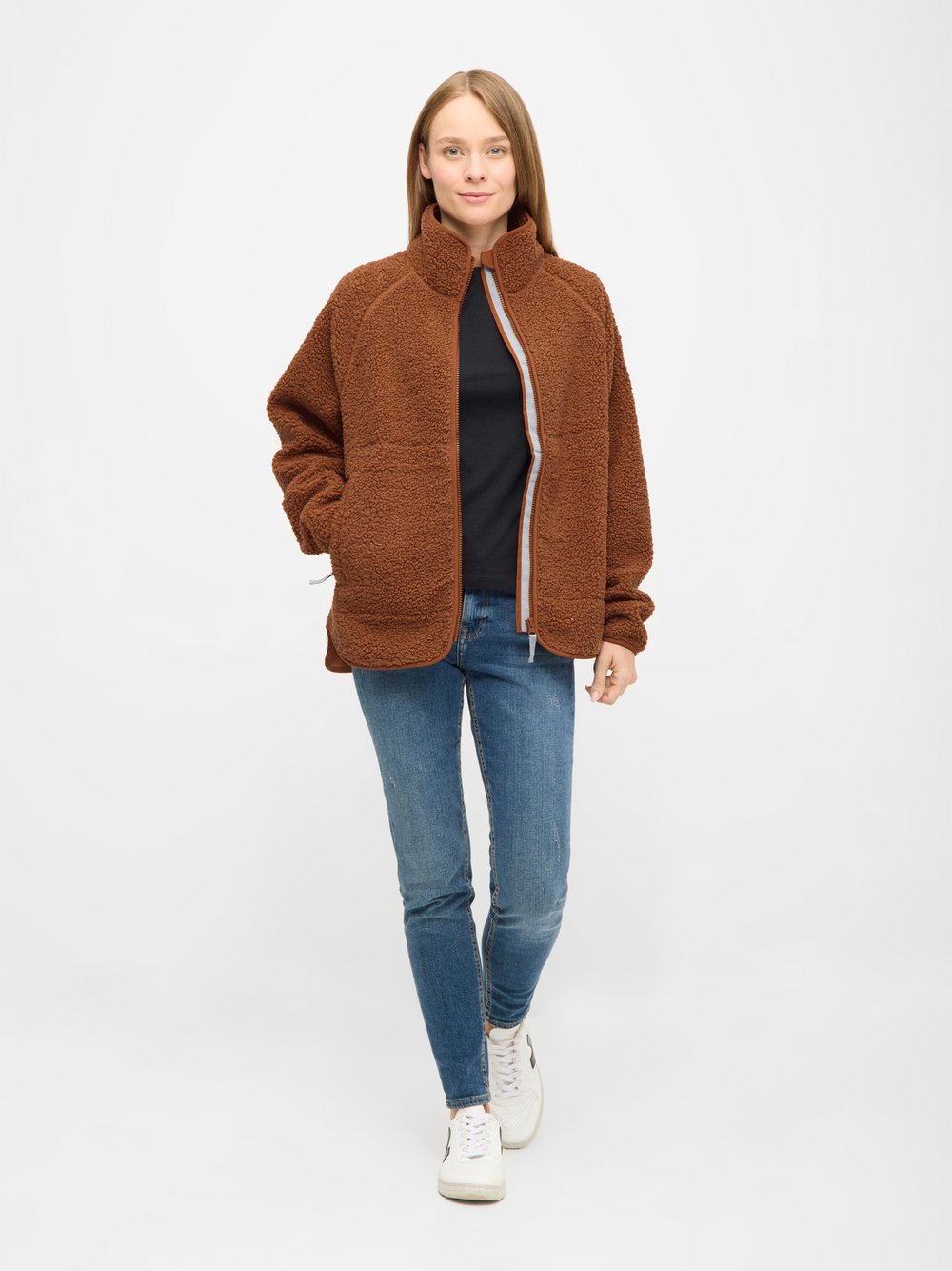 Thumbnail - Derbe Fleecejacke Damen braun, 44