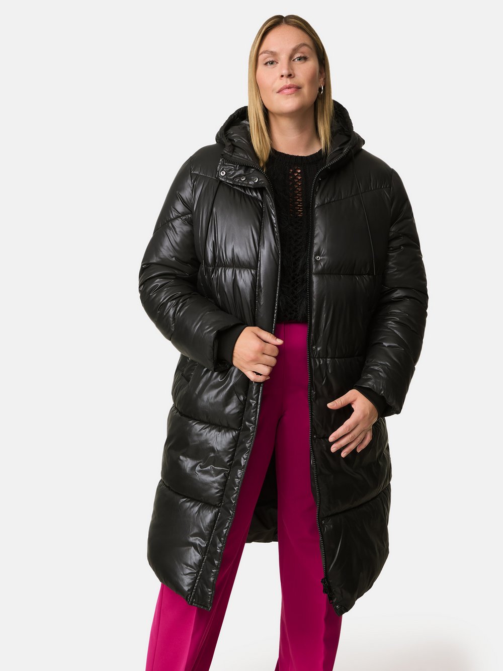 Samoon Steppmantel Damen schwarz, 50