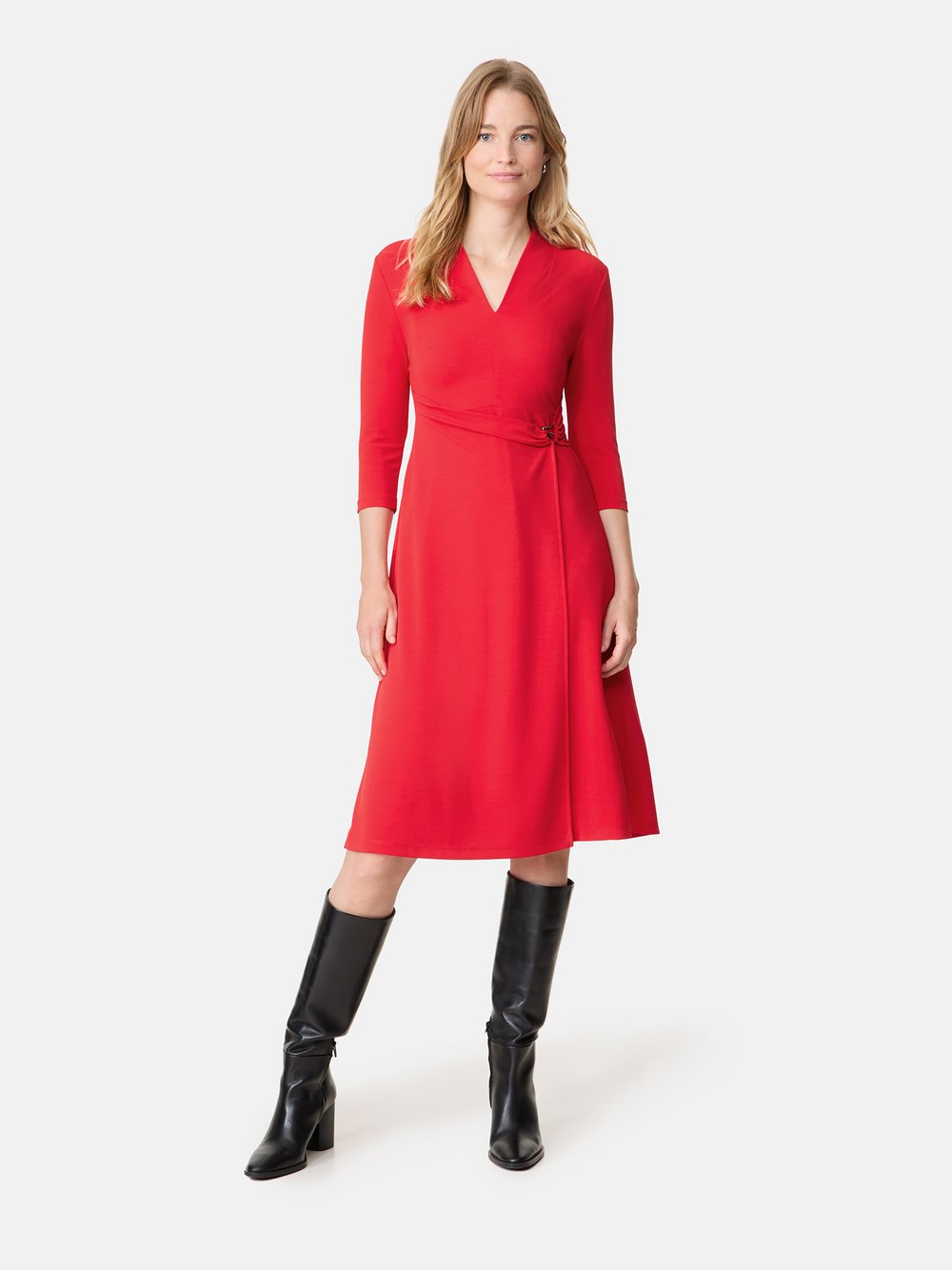 Gerry Weber A-Linien-Kleid, Kleid, Jerseykleid, Midikleid Damen rot, 44