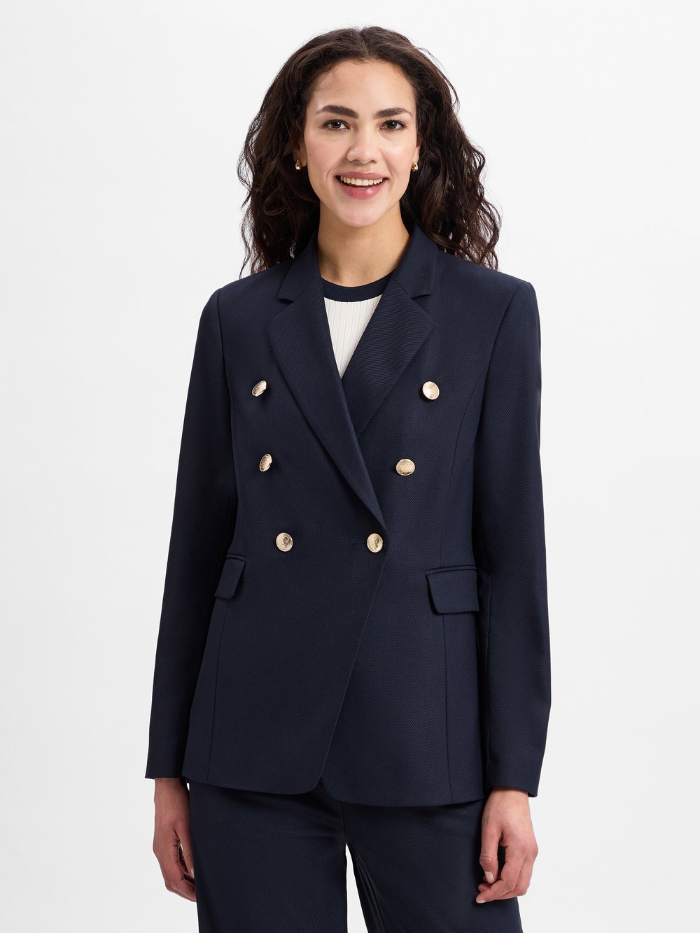 Marie Lund Blazer Damen blau strukturiert, 34