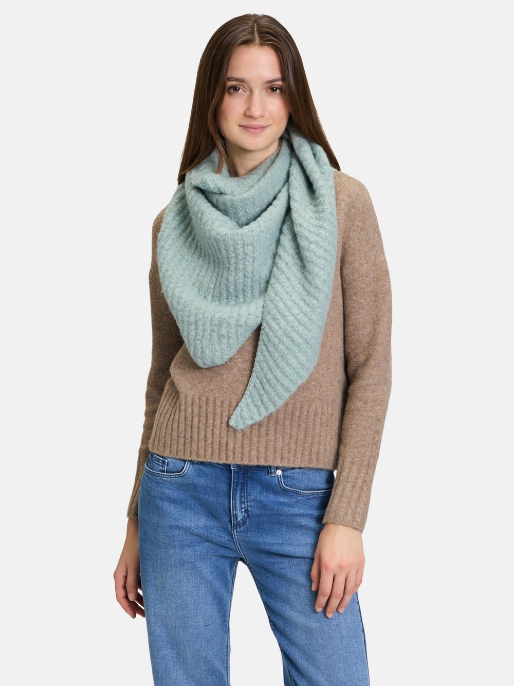 Cartoon Winterschal Damen blau, ONE SIZE