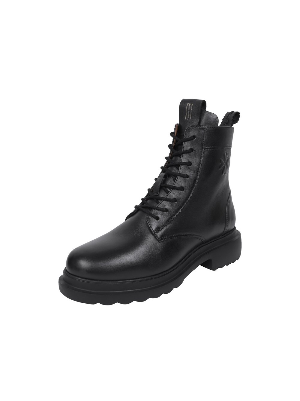 Crickit Stiefelette Damen Leder schwarz bedruckt, 39