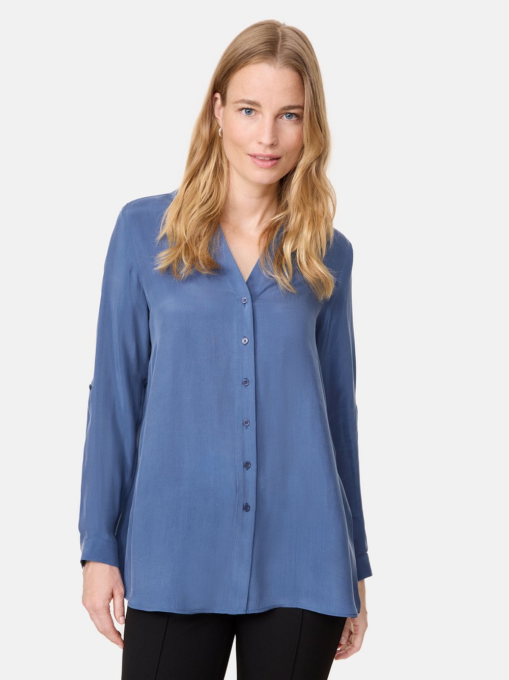 Gerry Weber Longbluse Damen Cupro blau, 46