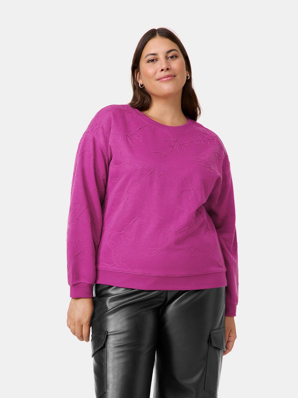 Samoon Sweatshirt Damen Baumwolle mehrfarbig, 50