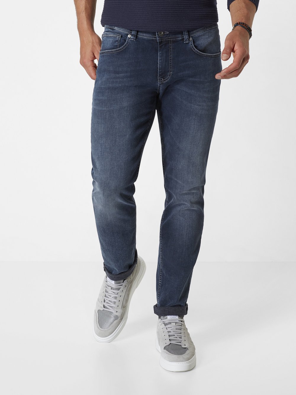 Paddock`s 5-Pocket Jeans Herren Baumwolle blau, 30-32