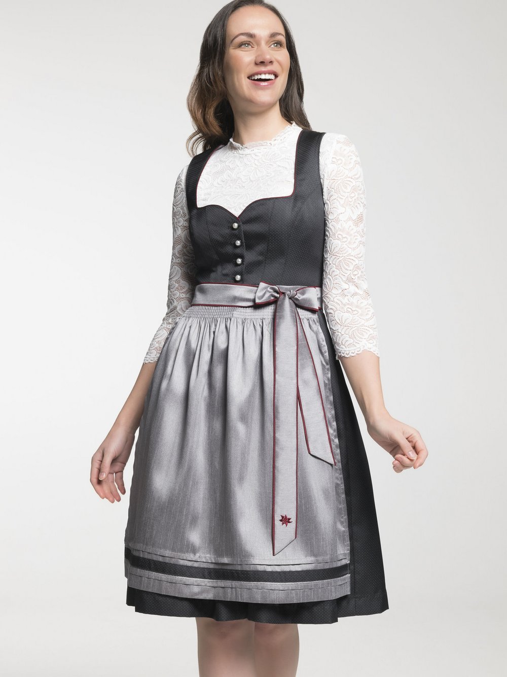 Spieth & Wenksy Dirndl Damen grau gemustert, 40