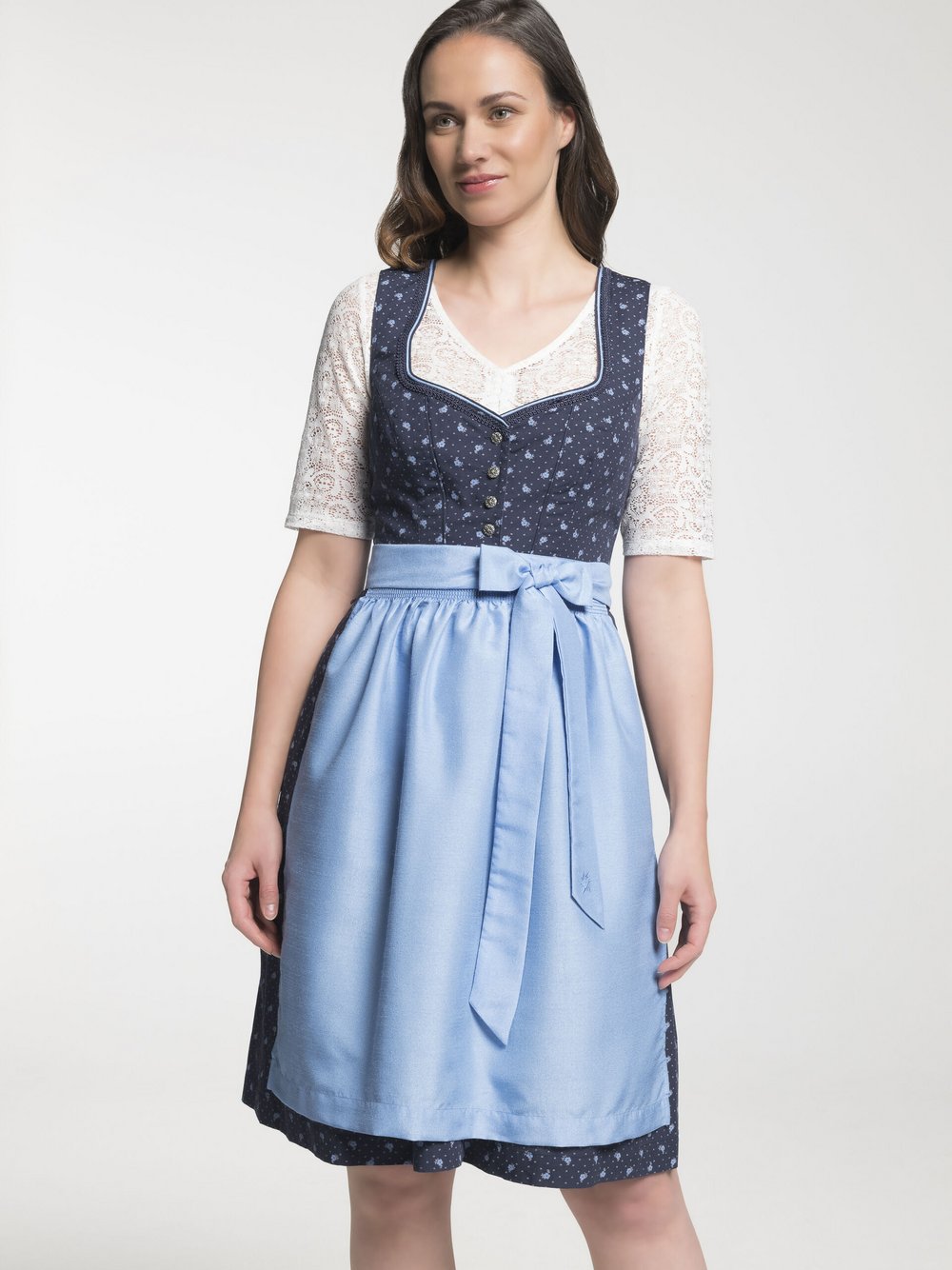 Spieth & Wenksy Dirndl Damen blau gemustert, 38