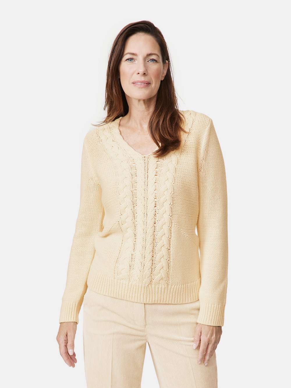 Gerry Weber Pullover Damen Baumwolle beige, 36