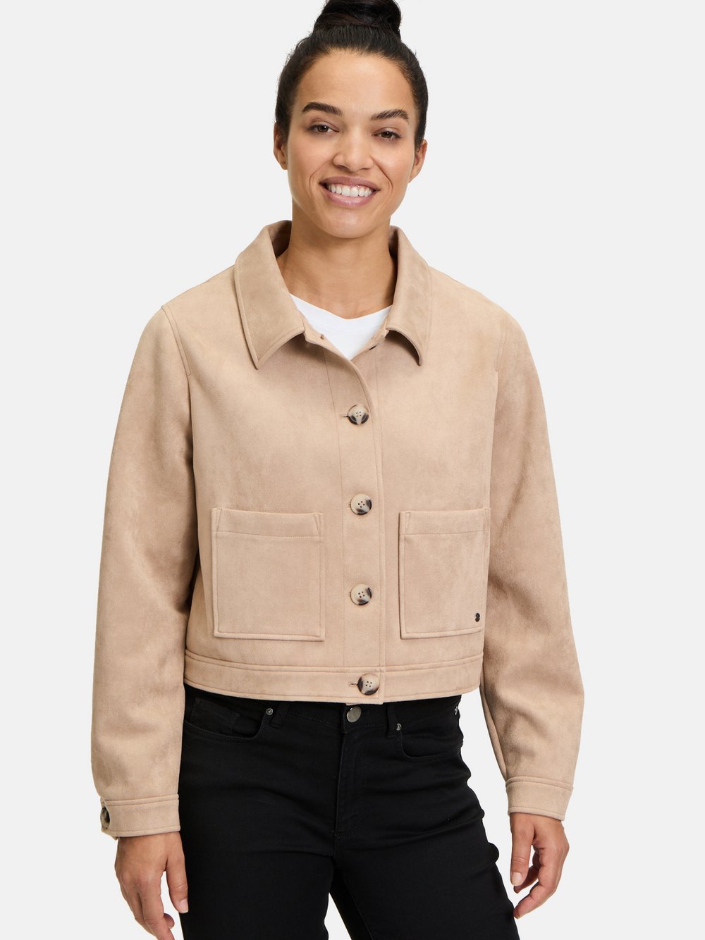 Betty & Co Kunstleder-Jacke Damen beige, 44