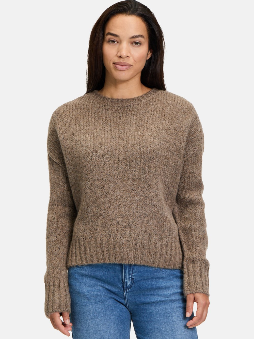 Cartoon Basic-Pullover Damen beige, 44