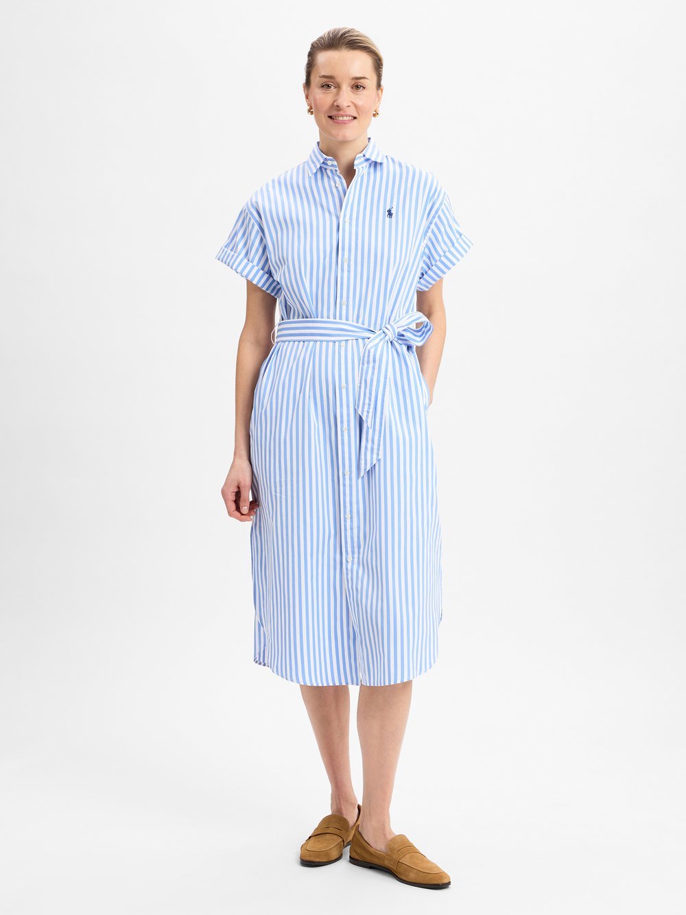Polo Ralph Lauren Freizeitkleid Damen Baumwolle mehrfarbig gestreift, S