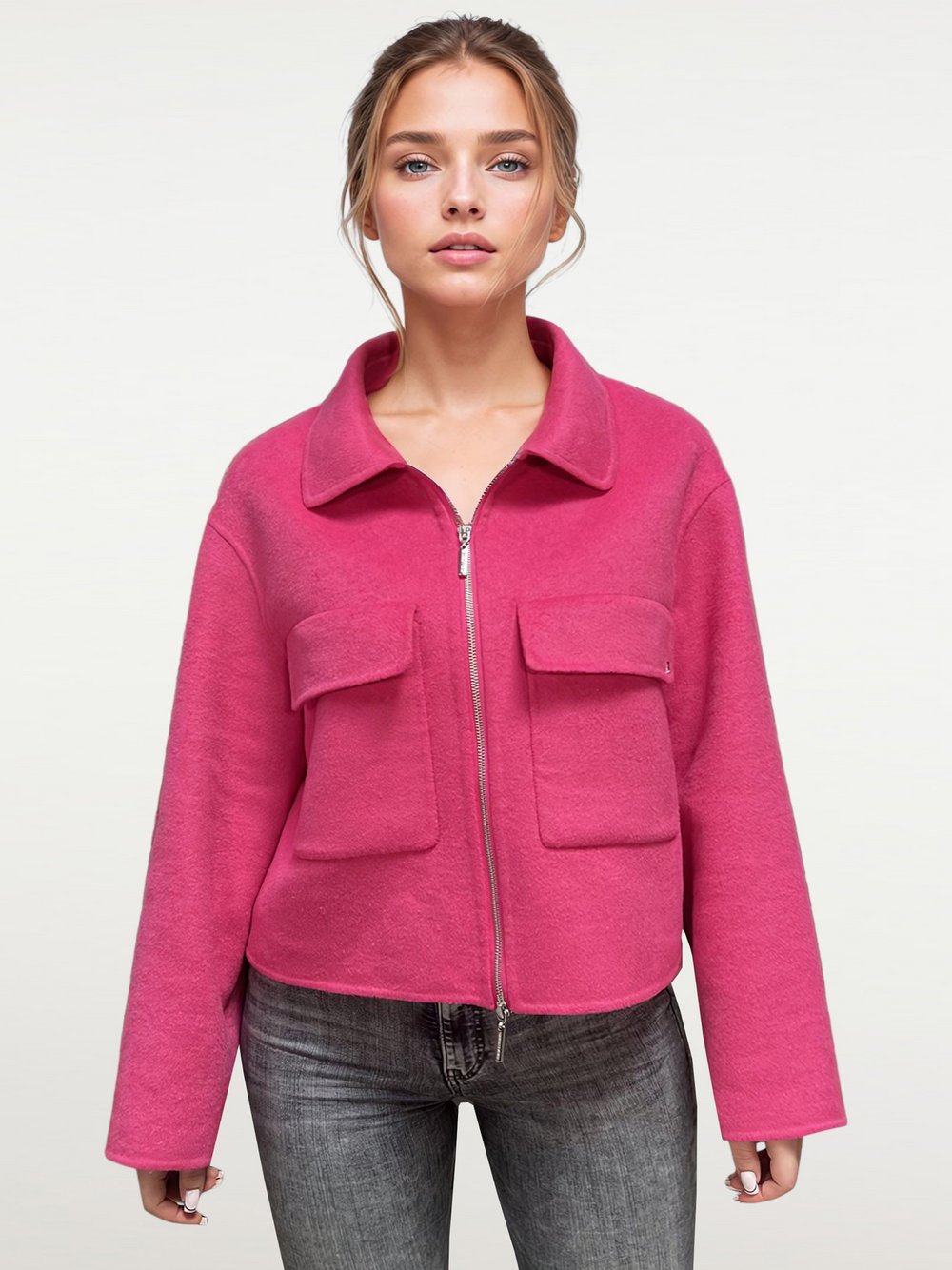 Frieda & Freddies Outdoorjacke Damen pink gemustert, 44